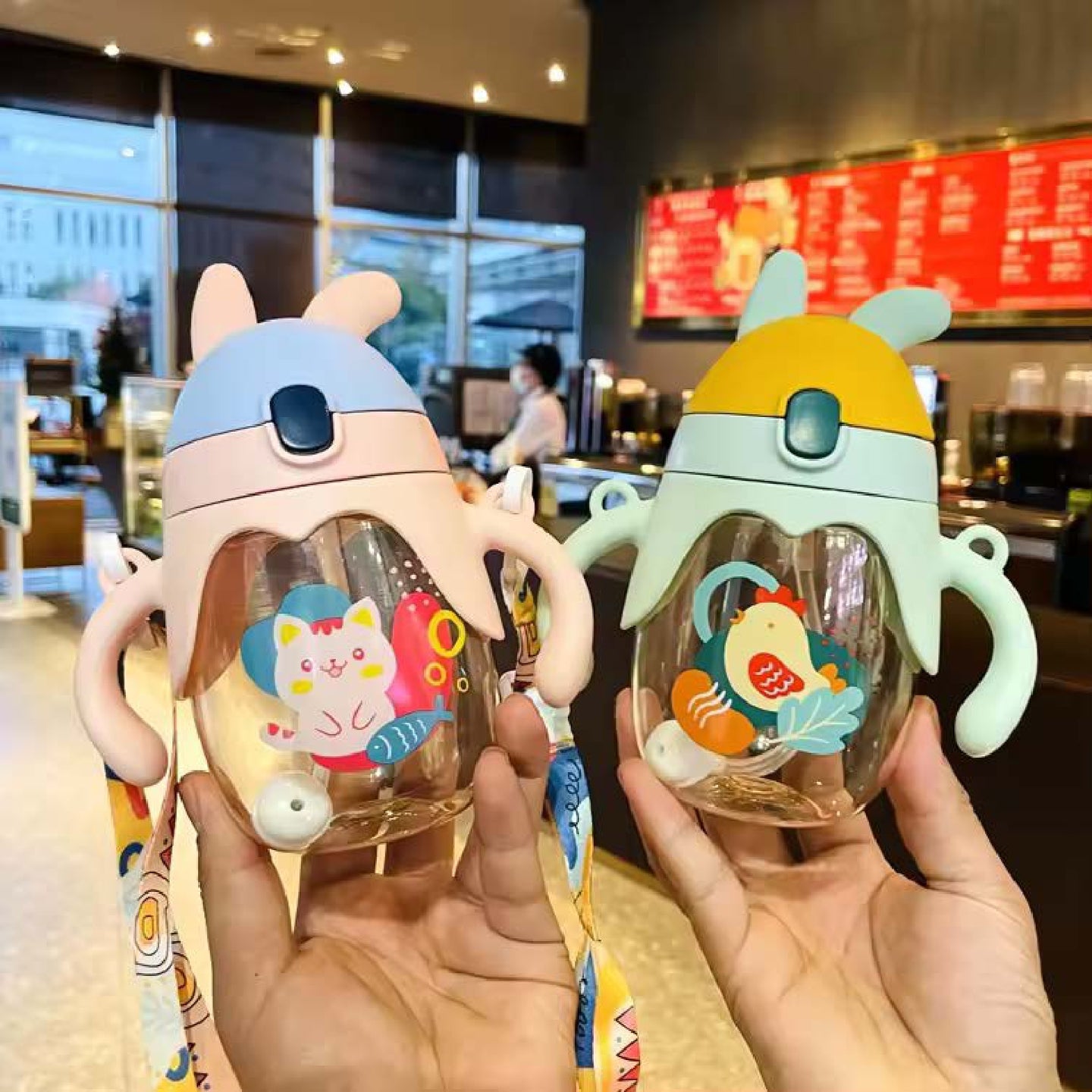 BABYDISE Bunny Weighted Straw Water Bottle